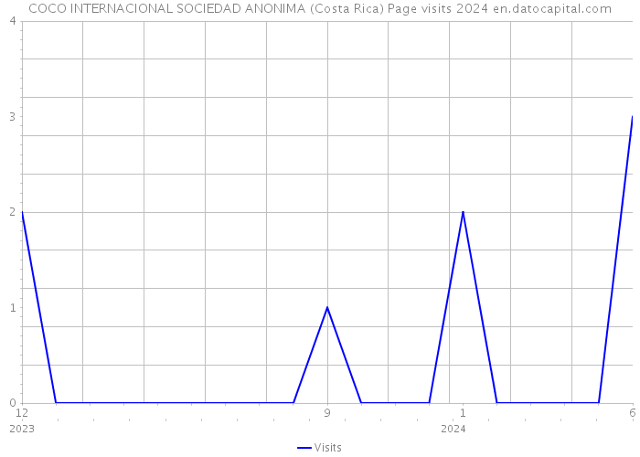 COCO INTERNACIONAL SOCIEDAD ANONIMA (Costa Rica) Page visits 2024 