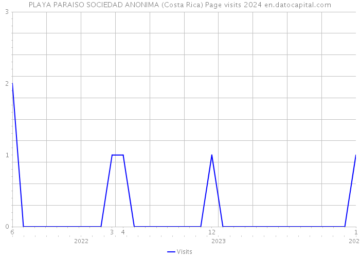 PLAYA PARAISO SOCIEDAD ANONIMA (Costa Rica) Page visits 2024 