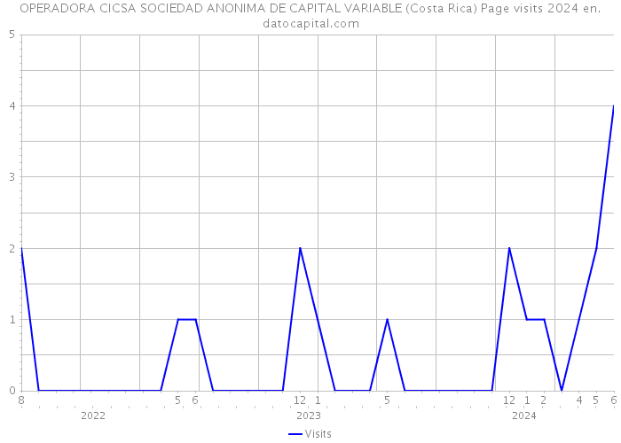 OPERADORA CICSA SOCIEDAD ANONIMA DE CAPITAL VARIABLE (Costa Rica) Page visits 2024 