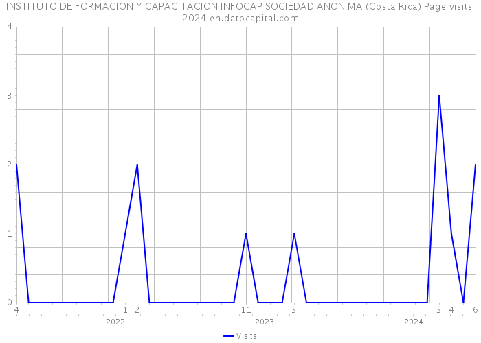 INSTITUTO DE FORMACION Y CAPACITACION INFOCAP SOCIEDAD ANONIMA (Costa Rica) Page visits 2024 