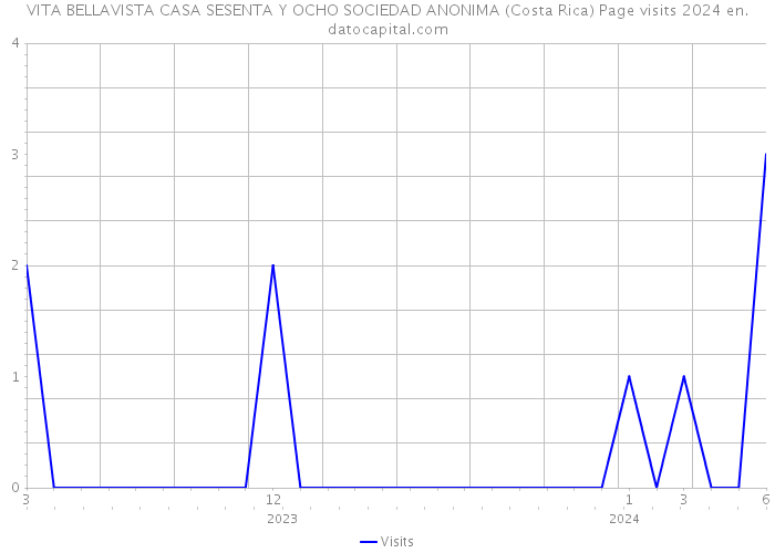 VITA BELLAVISTA CASA SESENTA Y OCHO SOCIEDAD ANONIMA (Costa Rica) Page visits 2024 