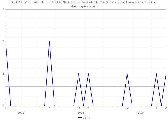 BAUER CIMENTACIONES COSTA RICA SOCIEDAD ANONIMA (Costa Rica) Page visits 2024 