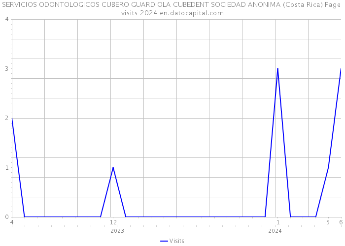 SERVICIOS ODONTOLOGICOS CUBERO GUARDIOLA CUBEDENT SOCIEDAD ANONIMA (Costa Rica) Page visits 2024 