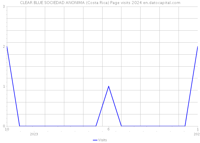 CLEAR BLUE SOCIEDAD ANONIMA (Costa Rica) Page visits 2024 