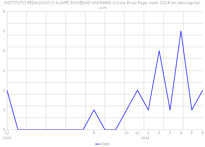 INSTITUTO PEDAGOGICO AGAPE SOCIEDAD ANONIMA (Costa Rica) Page visits 2024 