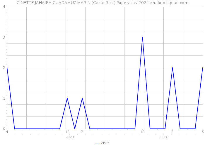 GINETTE JAHAIRA GUADAMUZ MARIN (Costa Rica) Page visits 2024 