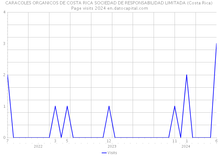 CARACOLES ORGANICOS DE COSTA RICA SOCIEDAD DE RESPONSABILIDAD LIMITADA (Costa Rica) Page visits 2024 