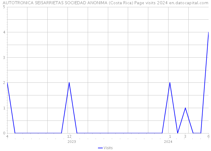AUTOTRONICA SEISARRIETAS SOCIEDAD ANONIMA (Costa Rica) Page visits 2024 