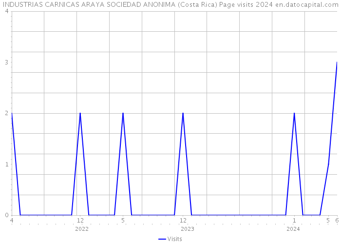 INDUSTRIAS CARNICAS ARAYA SOCIEDAD ANONIMA (Costa Rica) Page visits 2024 