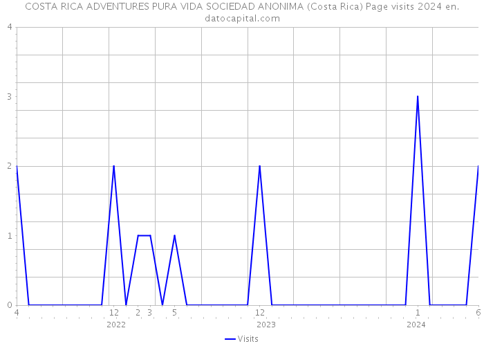 COSTA RICA ADVENTURES PURA VIDA SOCIEDAD ANONIMA (Costa Rica) Page visits 2024 