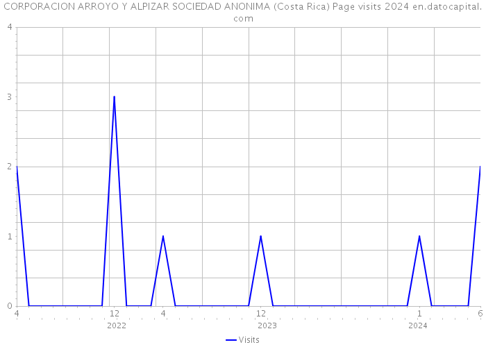 CORPORACION ARROYO Y ALPIZAR SOCIEDAD ANONIMA (Costa Rica) Page visits 2024 
