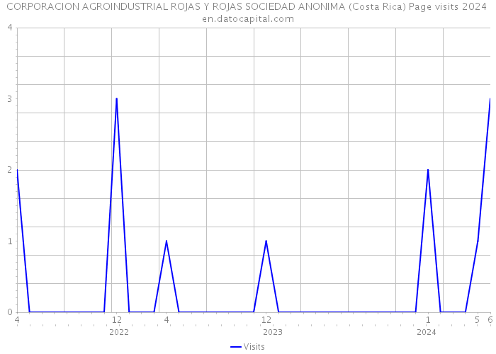 CORPORACION AGROINDUSTRIAL ROJAS Y ROJAS SOCIEDAD ANONIMA (Costa Rica) Page visits 2024 