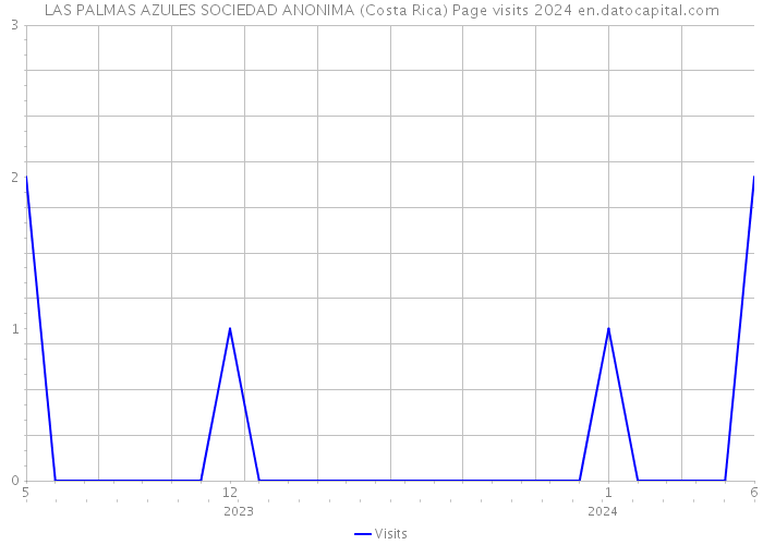 LAS PALMAS AZULES SOCIEDAD ANONIMA (Costa Rica) Page visits 2024 
