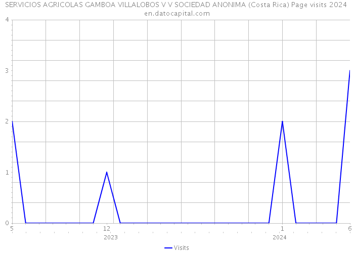 SERVICIOS AGRICOLAS GAMBOA VILLALOBOS V V SOCIEDAD ANONIMA (Costa Rica) Page visits 2024 