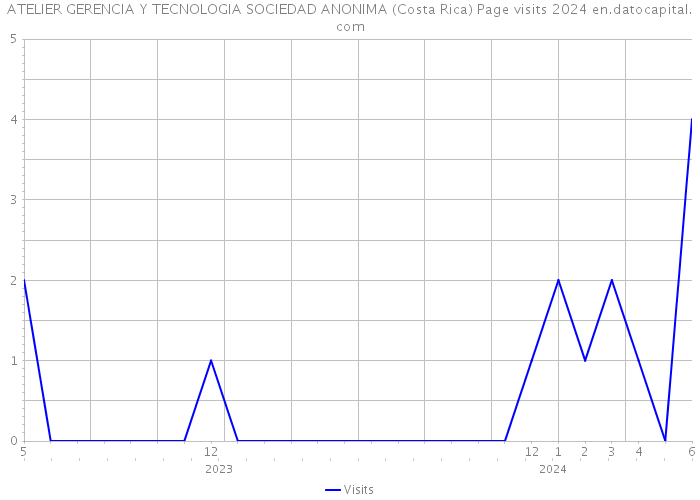 ATELIER GERENCIA Y TECNOLOGIA SOCIEDAD ANONIMA (Costa Rica) Page visits 2024 