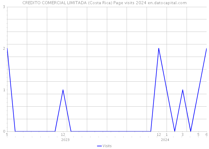 CREDITO COMERCIAL LIMITADA (Costa Rica) Page visits 2024 