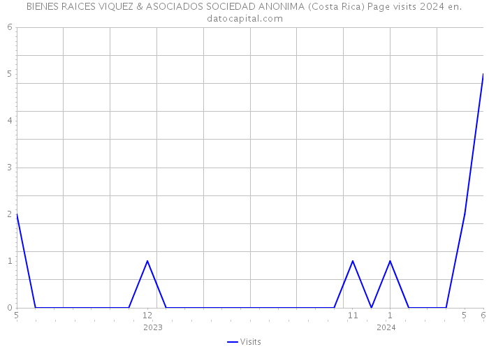BIENES RAICES VIQUEZ & ASOCIADOS SOCIEDAD ANONIMA (Costa Rica) Page visits 2024 