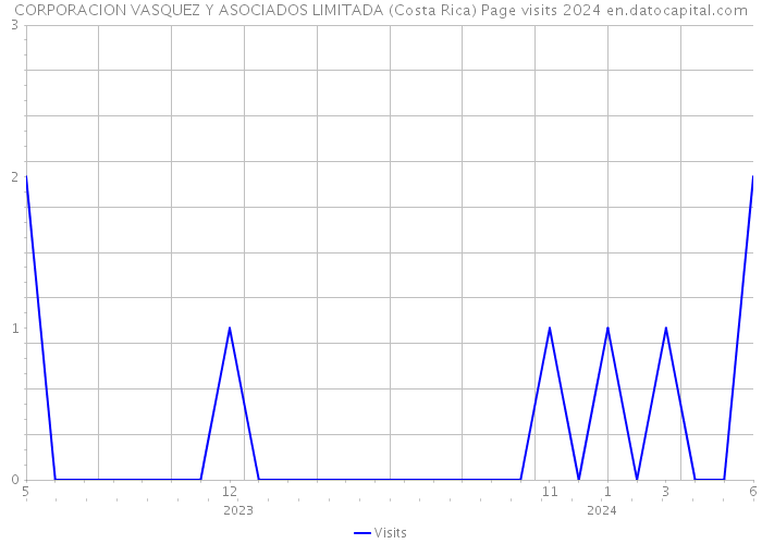 CORPORACION VASQUEZ Y ASOCIADOS LIMITADA (Costa Rica) Page visits 2024 