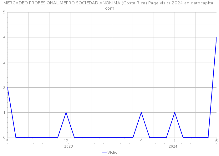 MERCADEO PROFESIONAL MEPRO SOCIEDAD ANONIMA (Costa Rica) Page visits 2024 
