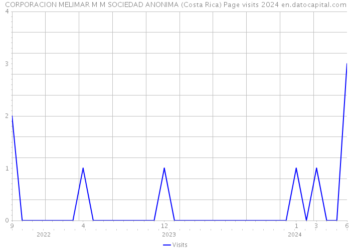 CORPORACION MELIMAR M M SOCIEDAD ANONIMA (Costa Rica) Page visits 2024 