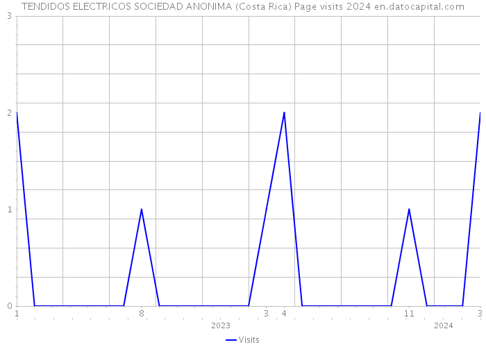 TENDIDOS ELECTRICOS SOCIEDAD ANONIMA (Costa Rica) Page visits 2024 