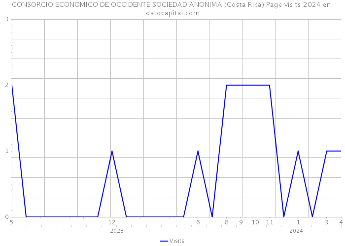 CONSORCIO ECONOMICO DE OCCIDENTE SOCIEDAD ANONIMA (Costa Rica) Page visits 2024 