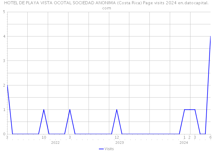 HOTEL DE PLAYA VISTA OCOTAL SOCIEDAD ANONIMA (Costa Rica) Page visits 2024 
