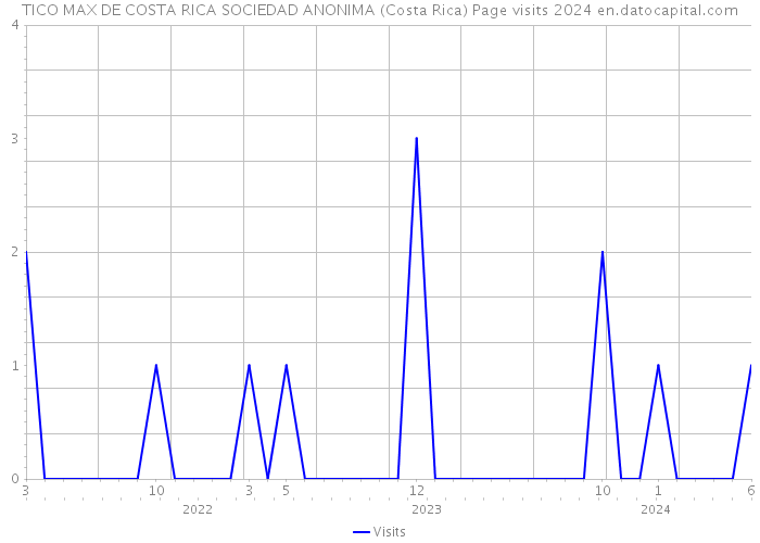 TICO MAX DE COSTA RICA SOCIEDAD ANONIMA (Costa Rica) Page visits 2024 