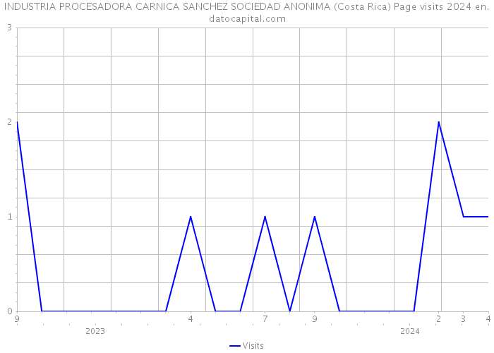 INDUSTRIA PROCESADORA CARNICA SANCHEZ SOCIEDAD ANONIMA (Costa Rica) Page visits 2024 