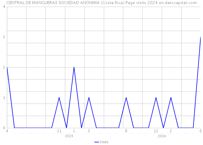 CENTRAL DE MANGUERAS SOCIEDAD ANONIMA (Costa Rica) Page visits 2024 