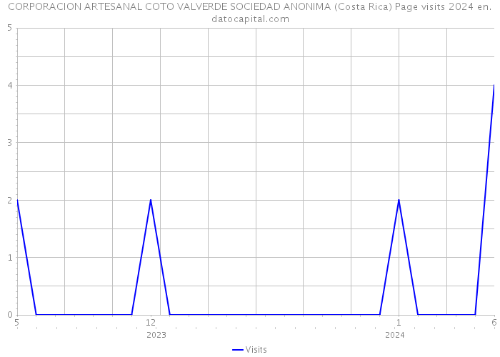 CORPORACION ARTESANAL COTO VALVERDE SOCIEDAD ANONIMA (Costa Rica) Page visits 2024 