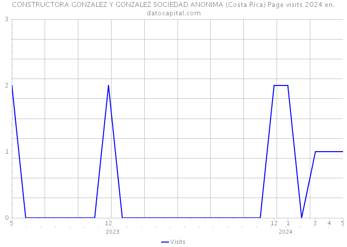 CONSTRUCTORA GONZALEZ Y GONZALEZ SOCIEDAD ANONIMA (Costa Rica) Page visits 2024 
