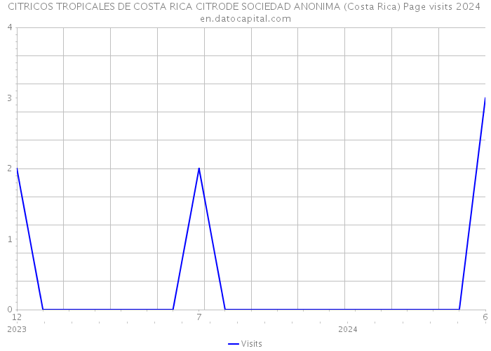 CITRICOS TROPICALES DE COSTA RICA CITRODE SOCIEDAD ANONIMA (Costa Rica) Page visits 2024 