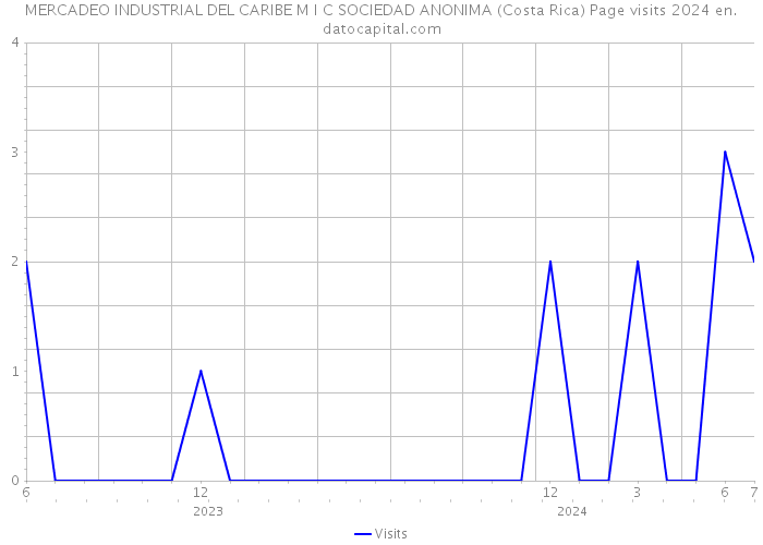 MERCADEO INDUSTRIAL DEL CARIBE M I C SOCIEDAD ANONIMA (Costa Rica) Page visits 2024 