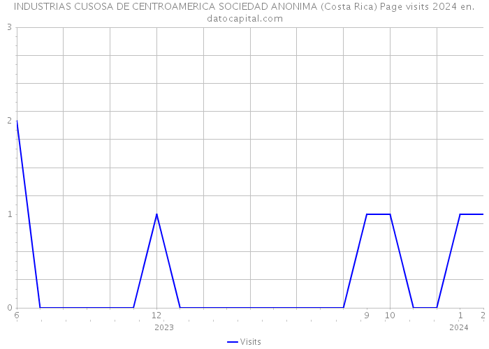 INDUSTRIAS CUSOSA DE CENTROAMERICA SOCIEDAD ANONIMA (Costa Rica) Page visits 2024 