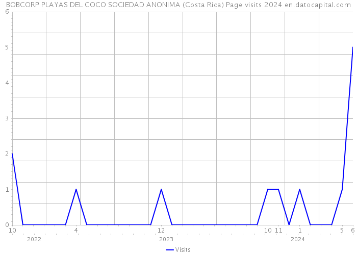 BOBCORP PLAYAS DEL COCO SOCIEDAD ANONIMA (Costa Rica) Page visits 2024 