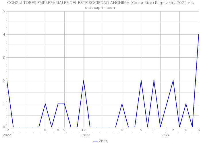 CONSULTORES EMPRESARIALES DEL ESTE SOCIEDAD ANONIMA (Costa Rica) Page visits 2024 