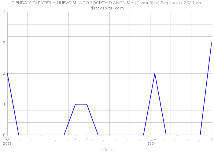 TIENDA Y ZAPATERIA NUEVO MUNDO SOCIEDAD ANONIMA (Costa Rica) Page visits 2024 