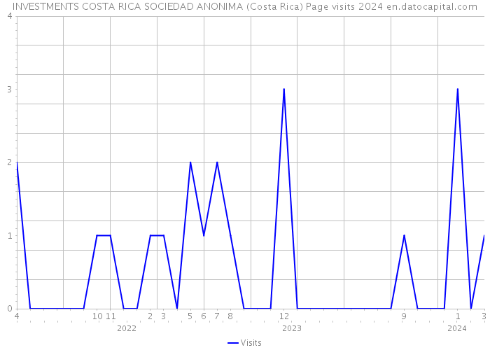 INVESTMENTS COSTA RICA SOCIEDAD ANONIMA (Costa Rica) Page visits 2024 