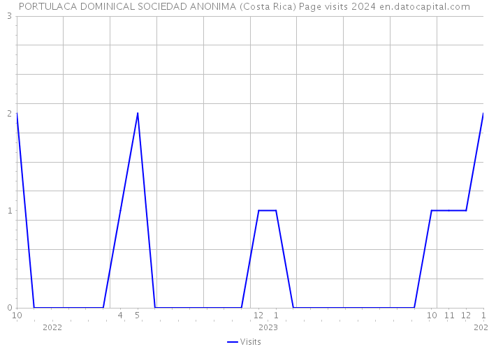 PORTULACA DOMINICAL SOCIEDAD ANONIMA (Costa Rica) Page visits 2024 