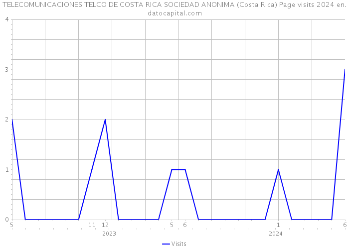TELECOMUNICACIONES TELCO DE COSTA RICA SOCIEDAD ANONIMA (Costa Rica) Page visits 2024 