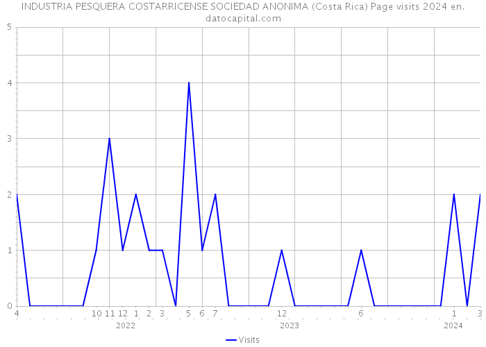 INDUSTRIA PESQUERA COSTARRICENSE SOCIEDAD ANONIMA (Costa Rica) Page visits 2024 
