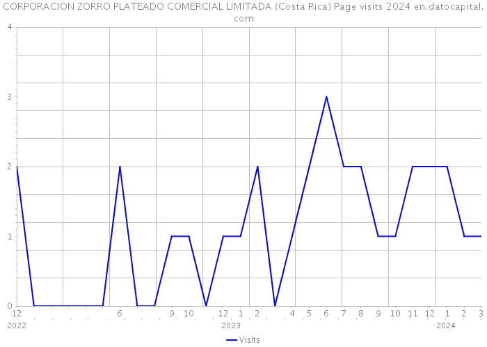 CORPORACION ZORRO PLATEADO COMERCIAL LIMITADA (Costa Rica) Page visits 2024 