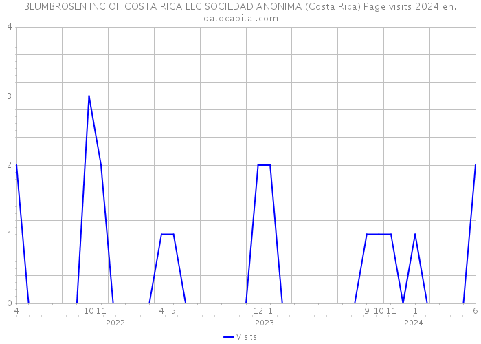 BLUMBROSEN INC OF COSTA RICA LLC SOCIEDAD ANONIMA (Costa Rica) Page visits 2024 
