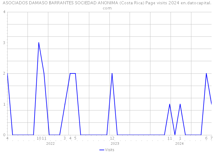 ASOCIADOS DAMASO BARRANTES SOCIEDAD ANONIMA (Costa Rica) Page visits 2024 