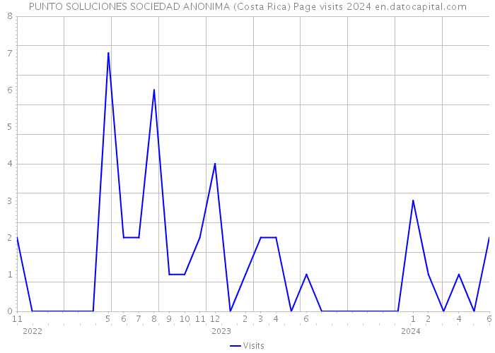 PUNTO SOLUCIONES SOCIEDAD ANONIMA (Costa Rica) Page visits 2024 