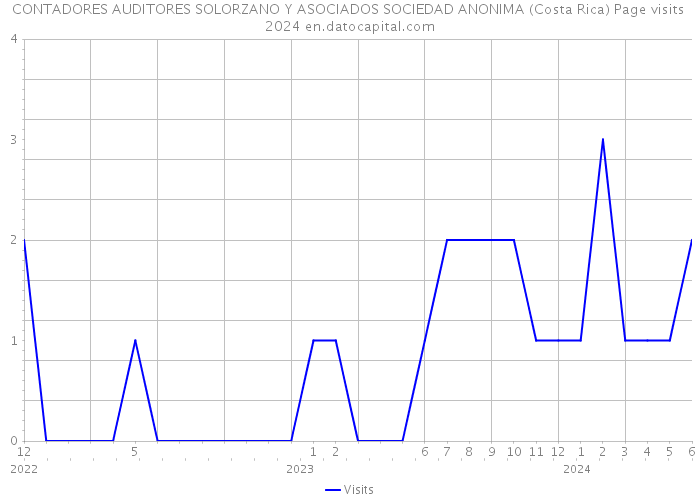 CONTADORES AUDITORES SOLORZANO Y ASOCIADOS SOCIEDAD ANONIMA (Costa Rica) Page visits 2024 