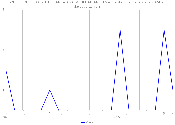 GRUPO SOL DEL OESTE DE SANTA ANA SOCIEDAD ANONIMA (Costa Rica) Page visits 2024 