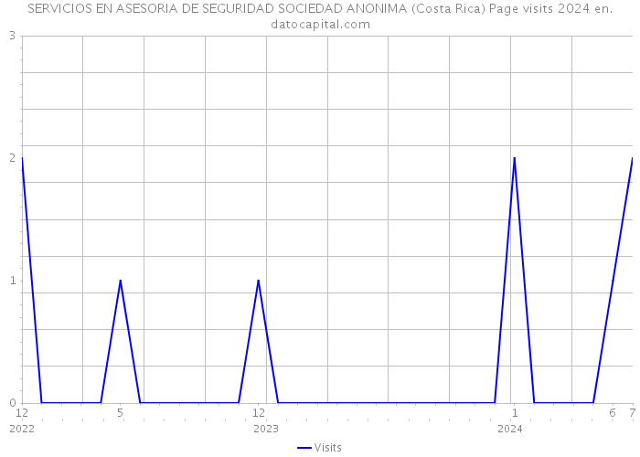 SERVICIOS EN ASESORIA DE SEGURIDAD SOCIEDAD ANONIMA (Costa Rica) Page visits 2024 