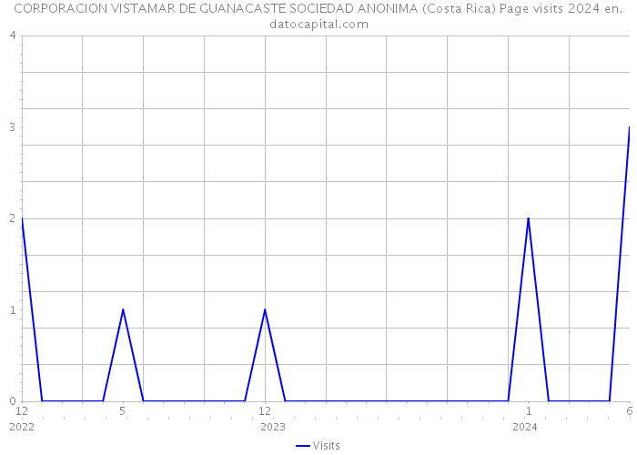 CORPORACION VISTAMAR DE GUANACASTE SOCIEDAD ANONIMA (Costa Rica) Page visits 2024 